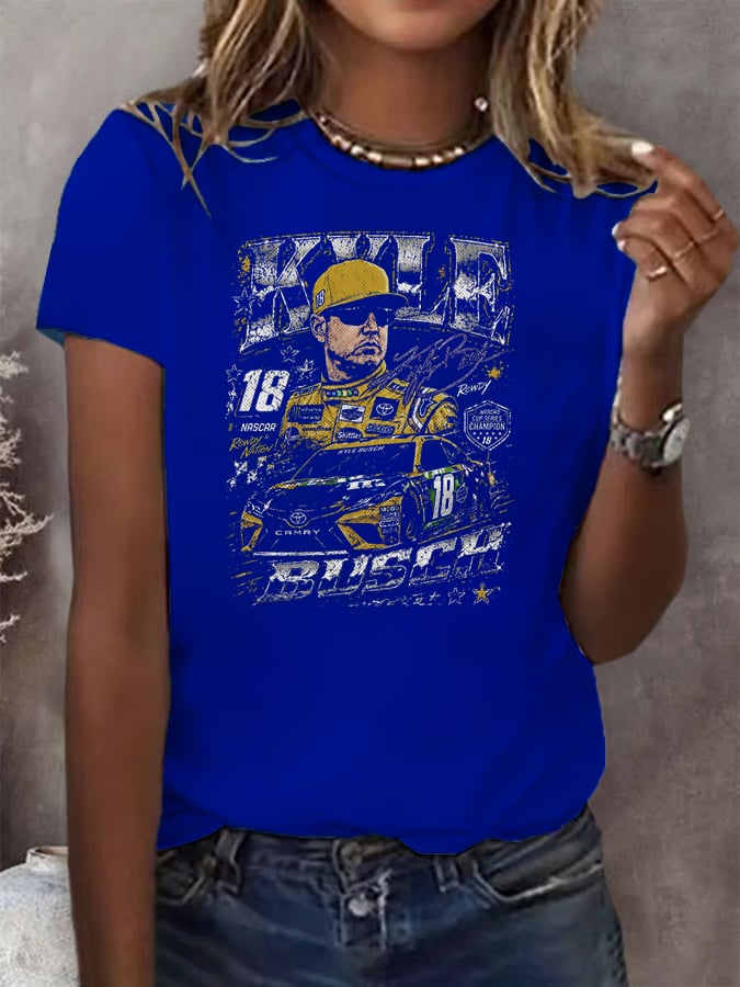 Women's  Racing Print T-Shirt