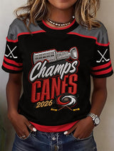 Women's Ice Hockey Print T-shirt