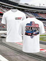 Men's Racing Is Eternal Print Round Neck T-shirt