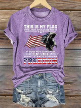 Women's  THIS IS MY FLAG Print T-Shirt