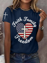 Women's 250th America Anniversary Casual Printed T-Shirt