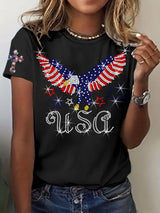 Women's American 250th Anniversary Commemorative Print Casual T-Shirt