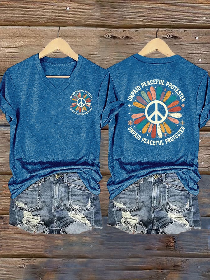 Women's Unpaid Peaceful Protester Print T-Shirt
