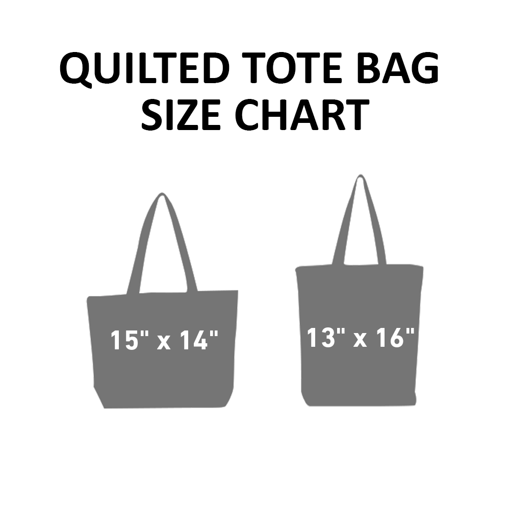 White Magnolia Quilted Tote  Bag