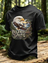 Men's Fly Free Jackie Print Round Neck T-shirt
