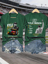 Women's Racing Legend Memorial  Print Casual T-shirt