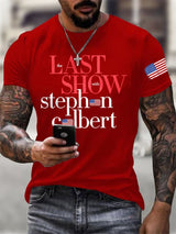 Men's Retro Last Last Show Print T-Shirt