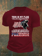 Men's  THIS IS MY FLAG Print T-Shirt