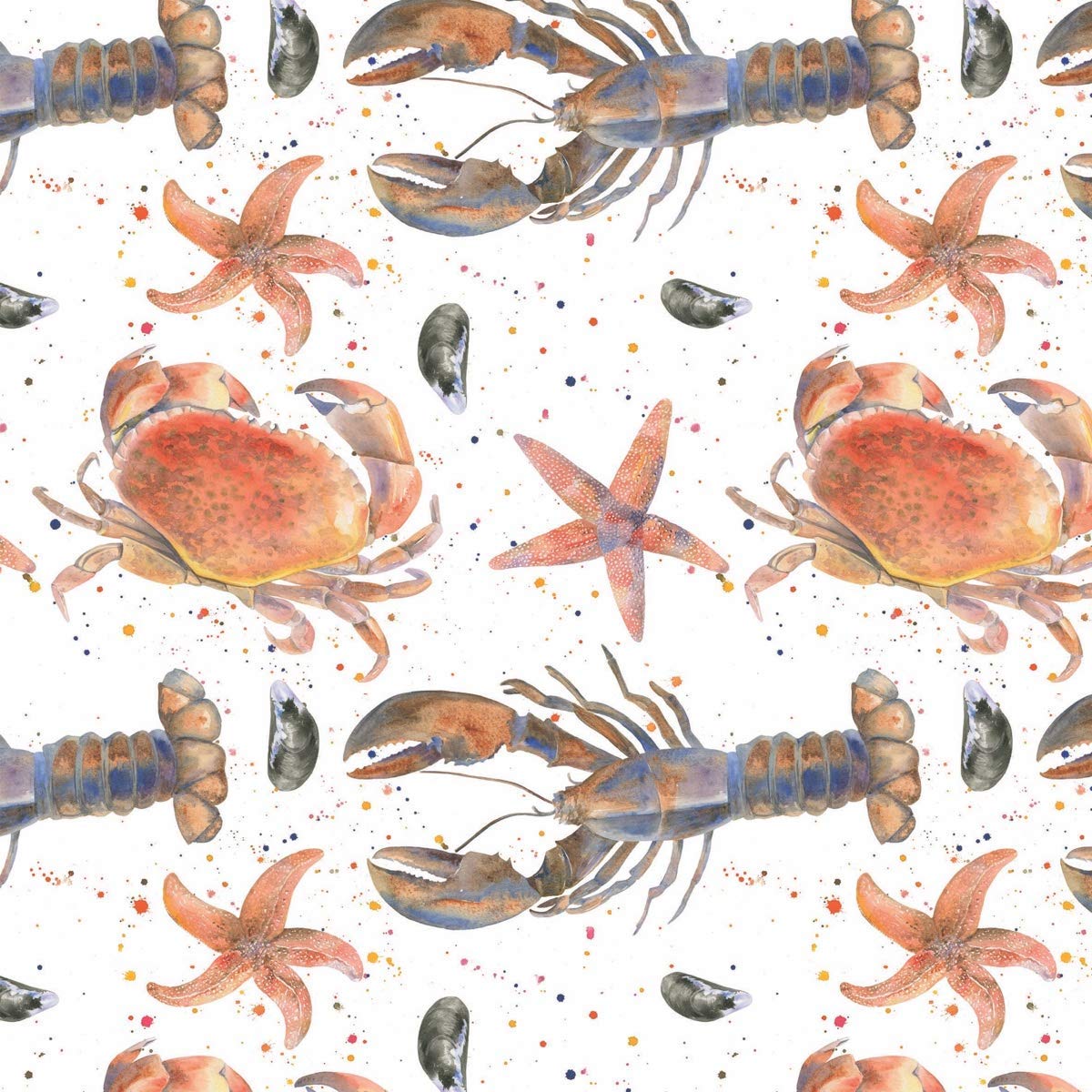 Crab, Lobster & Starfish Wrapping Paper