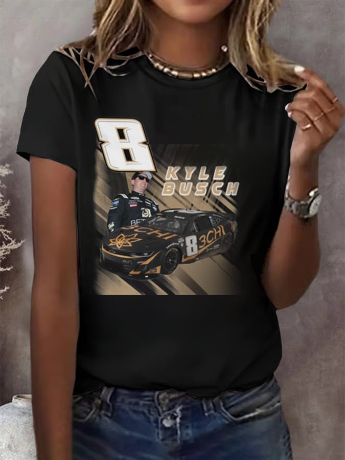 Women's  Racing Print T-Shirt