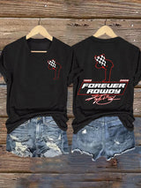 Women's Racing Is Eternal Print Casual T-shirt