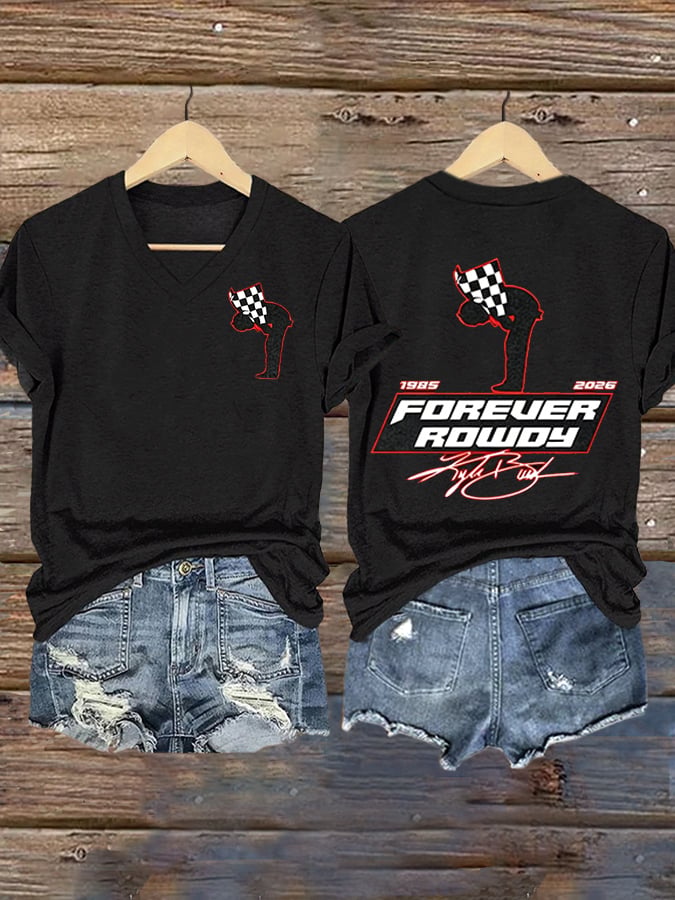 Women's Racing Is Eternal Print Casual T-shirt