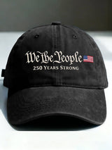 Retro We The People 250 Years Strong Print Baseball Cap