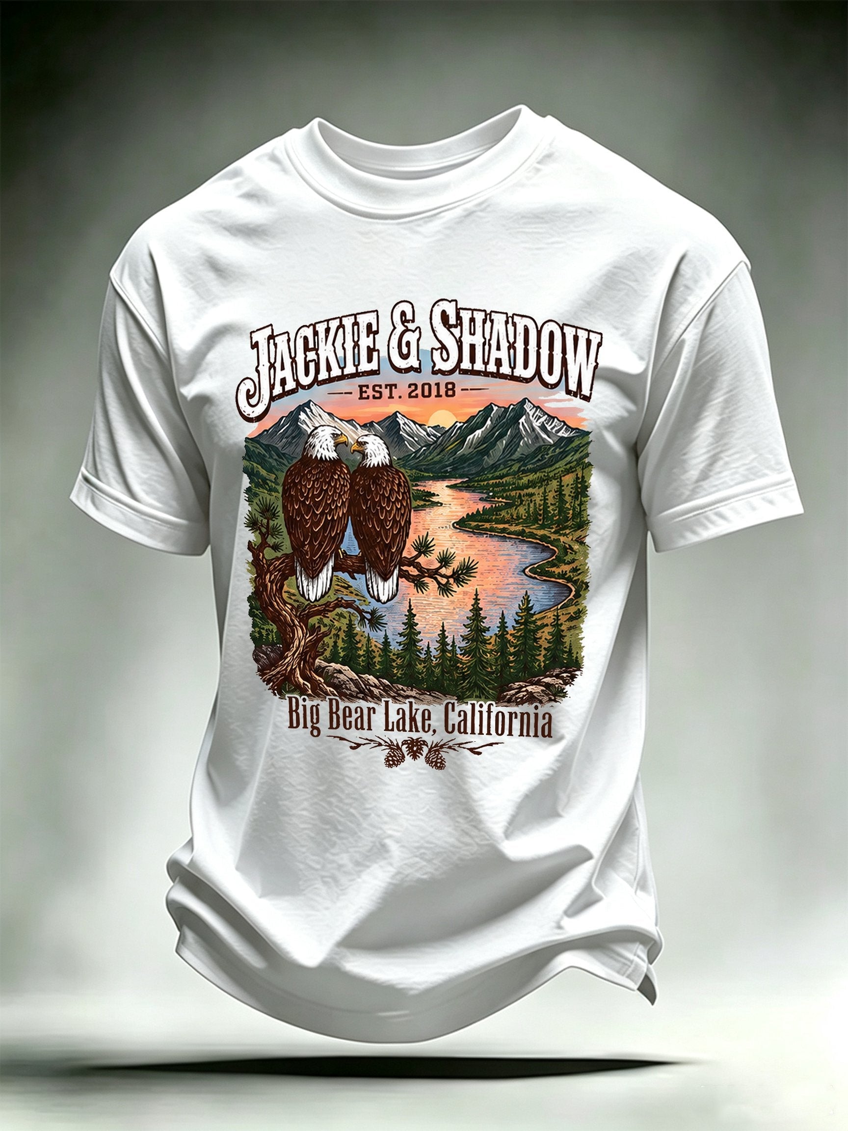 Men's JACKIE & SHADOW Print Crew-Neck T-Shirt