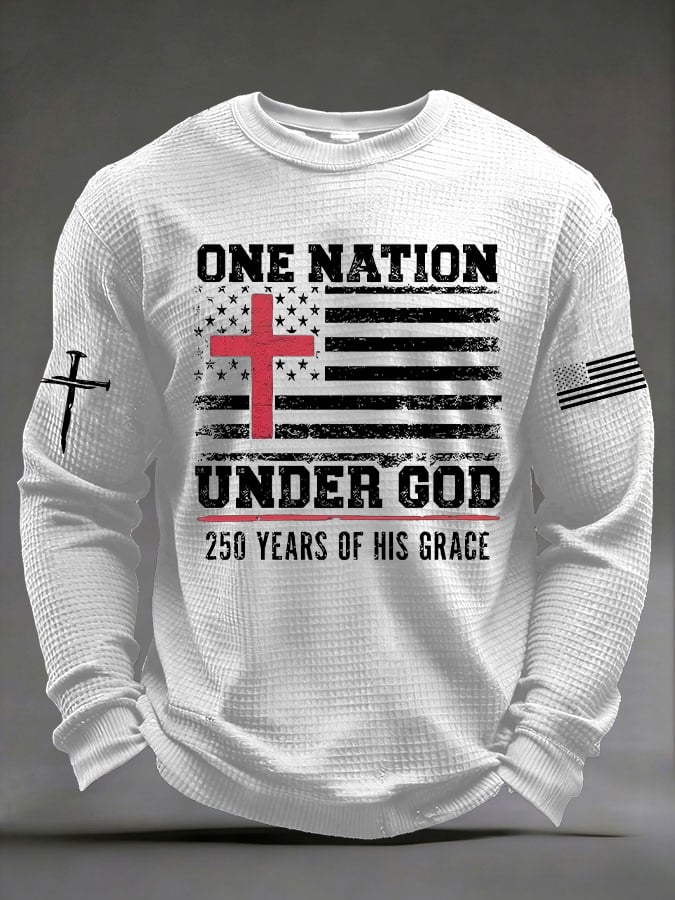Men's casual faith waffle-knit T-shirt