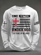 Men's casual faith waffle-knit T-shirt