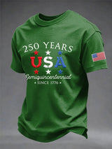 Men's Celebrate 250th Anniversary Print Round Neck T-shirt