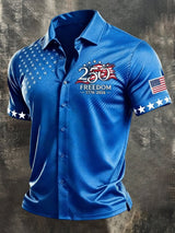 Men's Retro Independence Day Patriot Short-Sleeve Shirt
