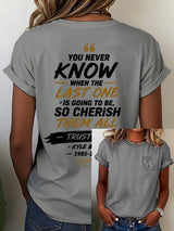 Women's Racing Legend Memorial Print Casual T-shirt