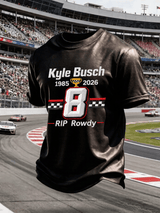 Men's Racing Casual Print Crew Neck T-Shirt