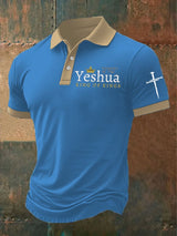 Men's Retro Faith  Casual Printed Polo Shirt