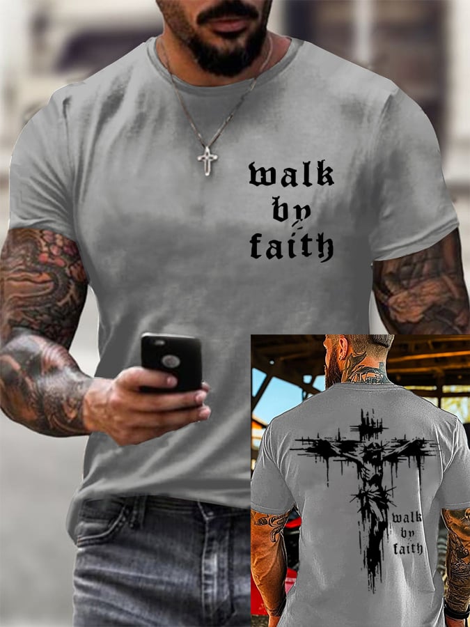 Men's Walk By Faith  Short-sleeved T-shirt