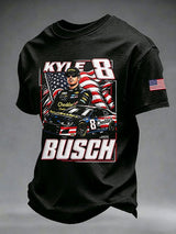 Men's Commemorative T-Shirt: Legendary Race Car Driver Print