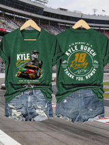 Women's Racing Legend Memorial  Print Casual T-shirt