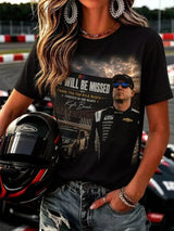 Women's Racing Printed Casual Top