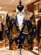 Men's Business Casual Christmas Faith Suit Outerwear