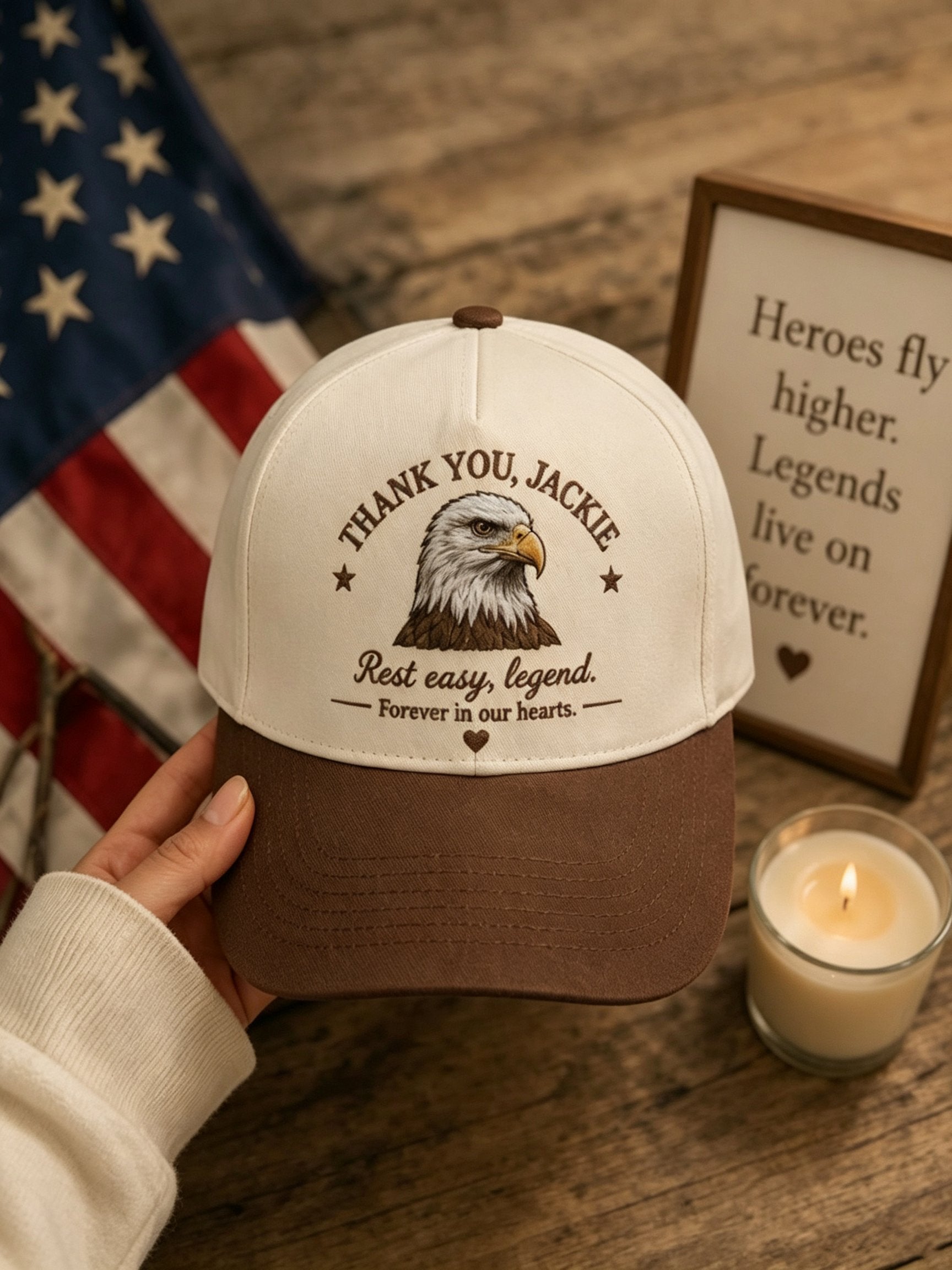 Unisex Jackie The Eagle Printed Hat