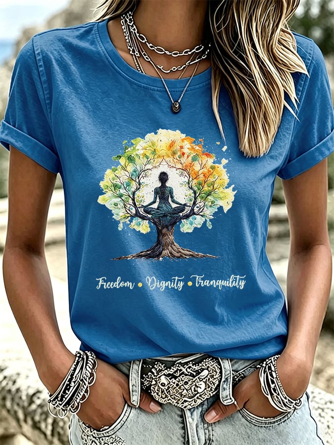 Women's Casual Print Short-Sleeve T-Shirt