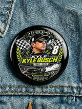 Racing-Themed Printed Brooch