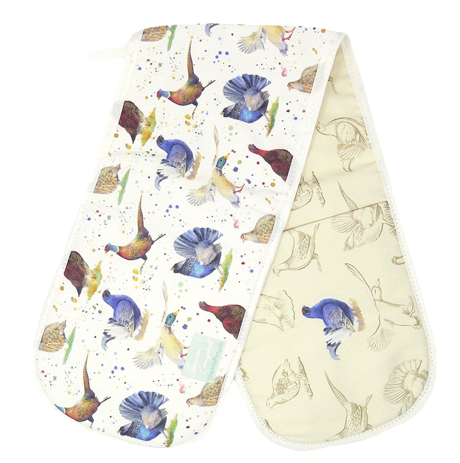 Game birds double oven gloves.