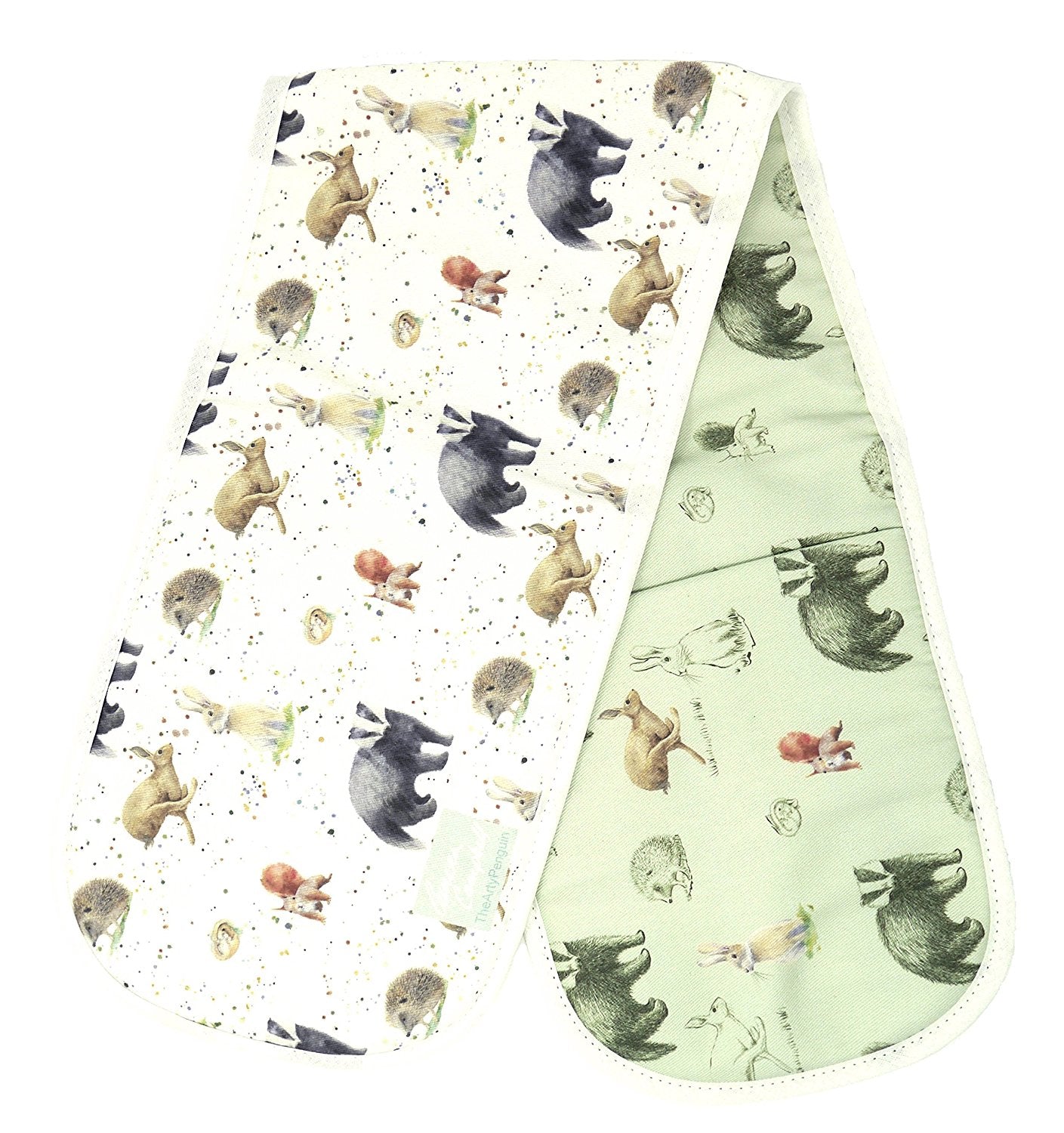 Country animals double oven gloves.