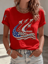 Women's America 250 Years 1776-2026 Print Casual T-shirt