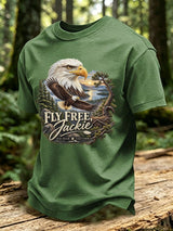 Men's Fly Free Jackie Print Round Neck T-shirt