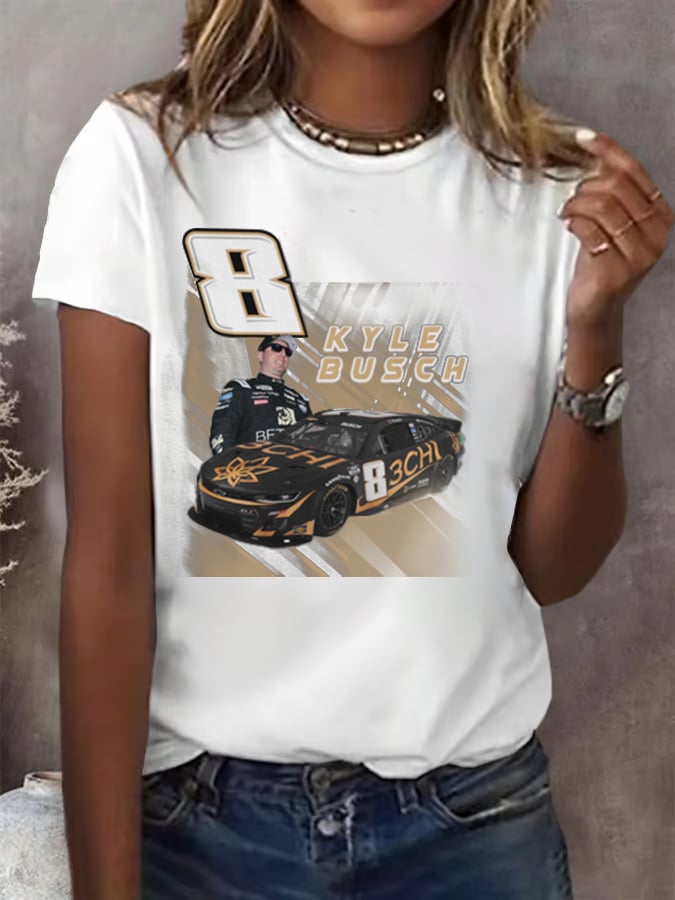 Women's  Racing Print T-Shirt