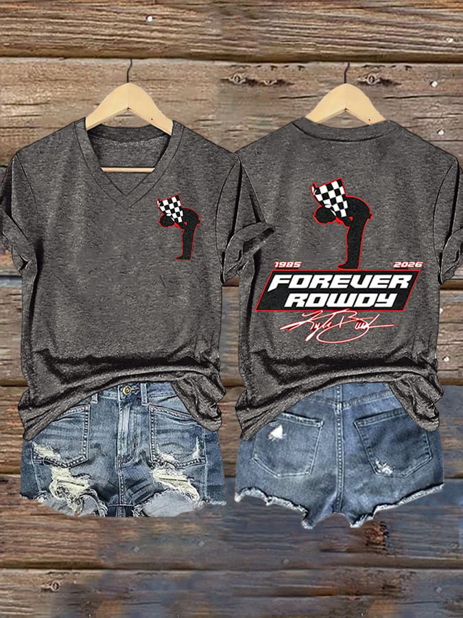 Women's Racing Is Eternal Print Casual T-shirt