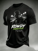 Men's Racing Casual Print Crew Neck T-Shirt