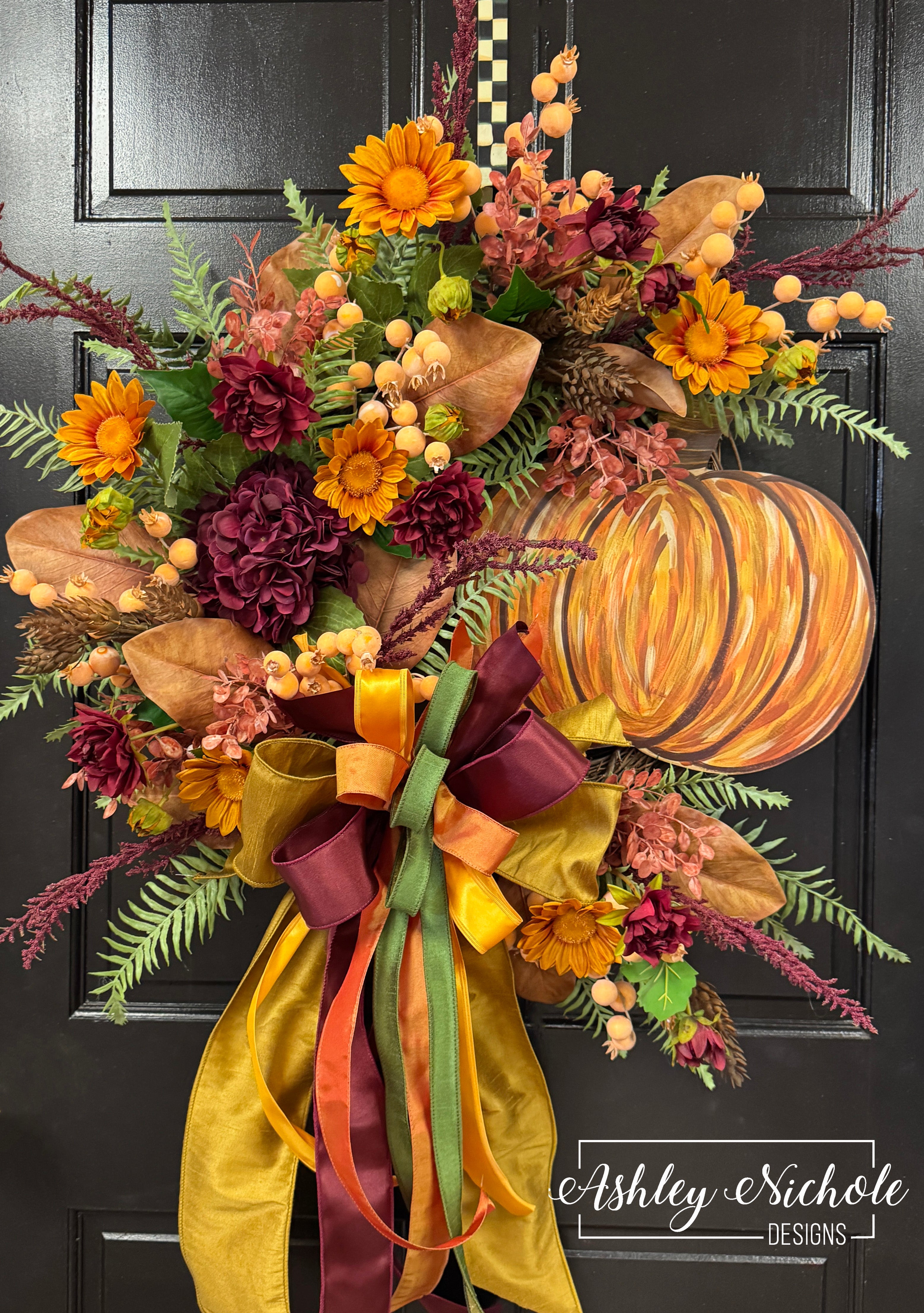 Fall Festival Pumpkin Wreath