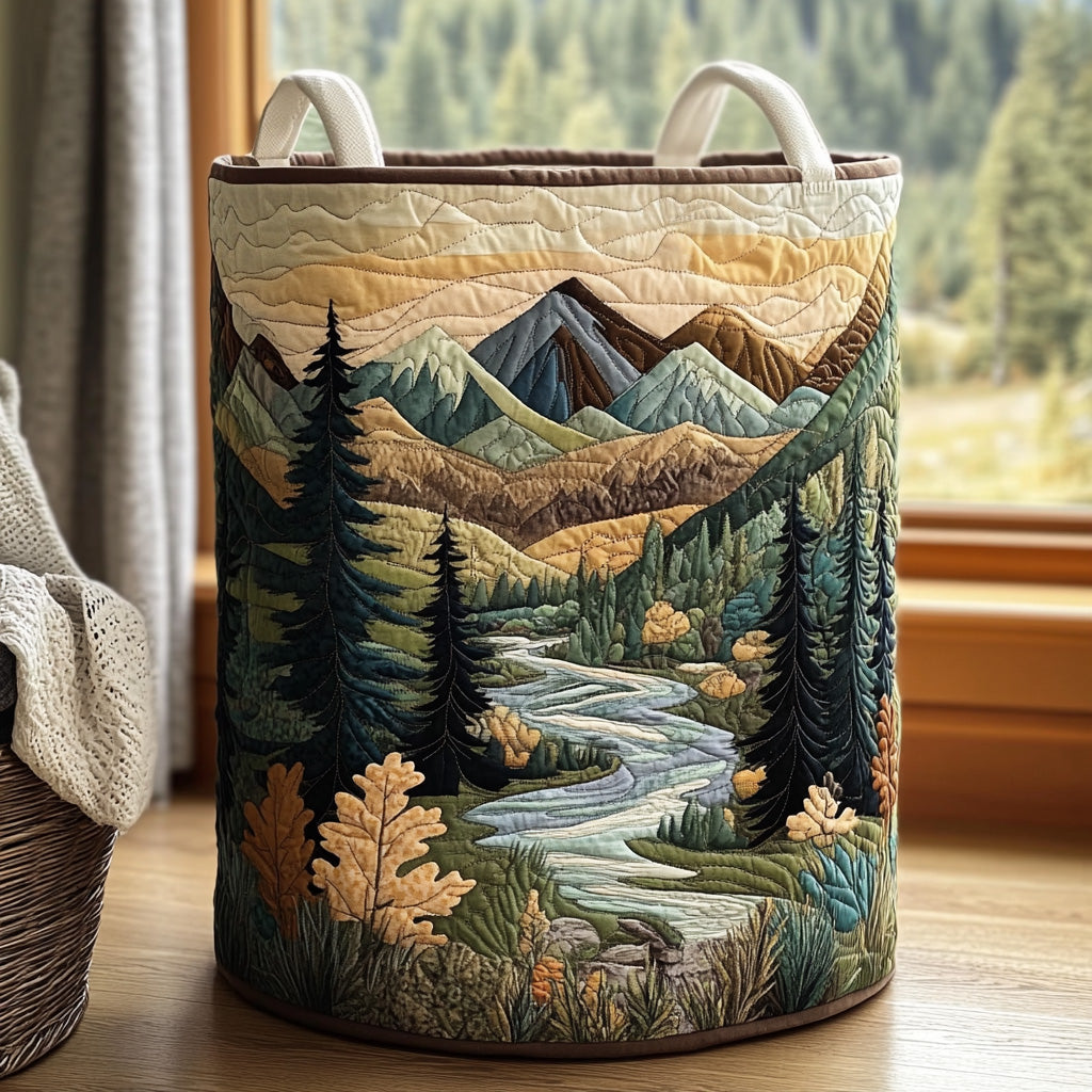 Forest Quilted Laundry Basket NCU0QN040