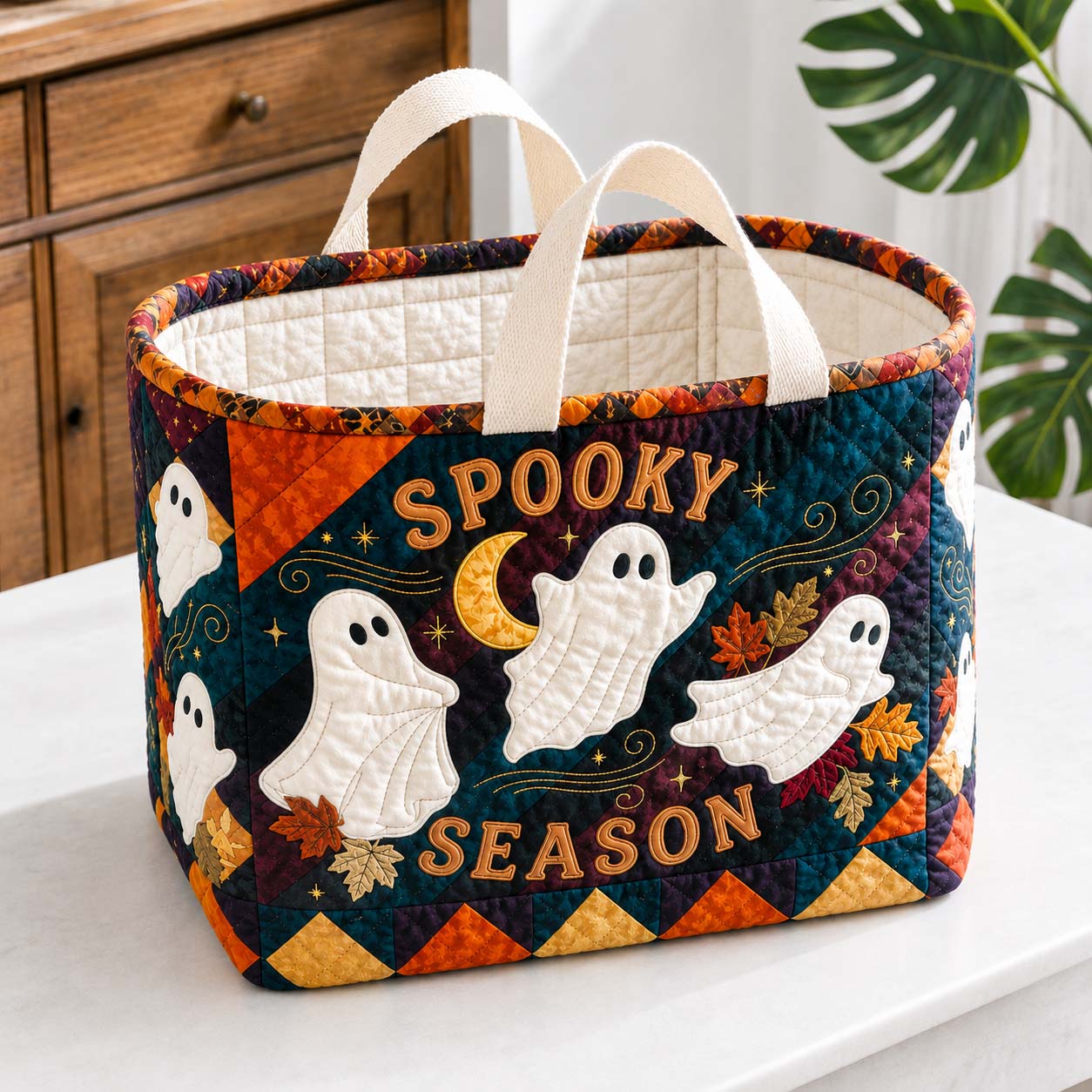 Spooky Season Parade Quilted Storage Basket GDTONTD1632
