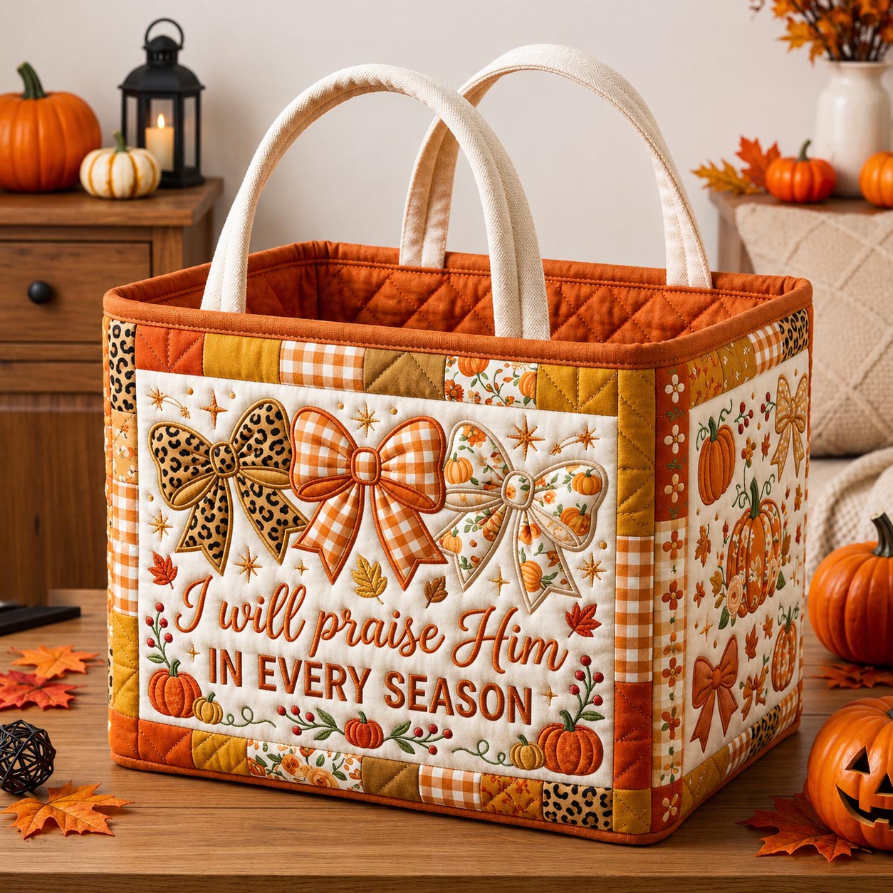 Every Season Quilted Storage Basket GFTOMA13452