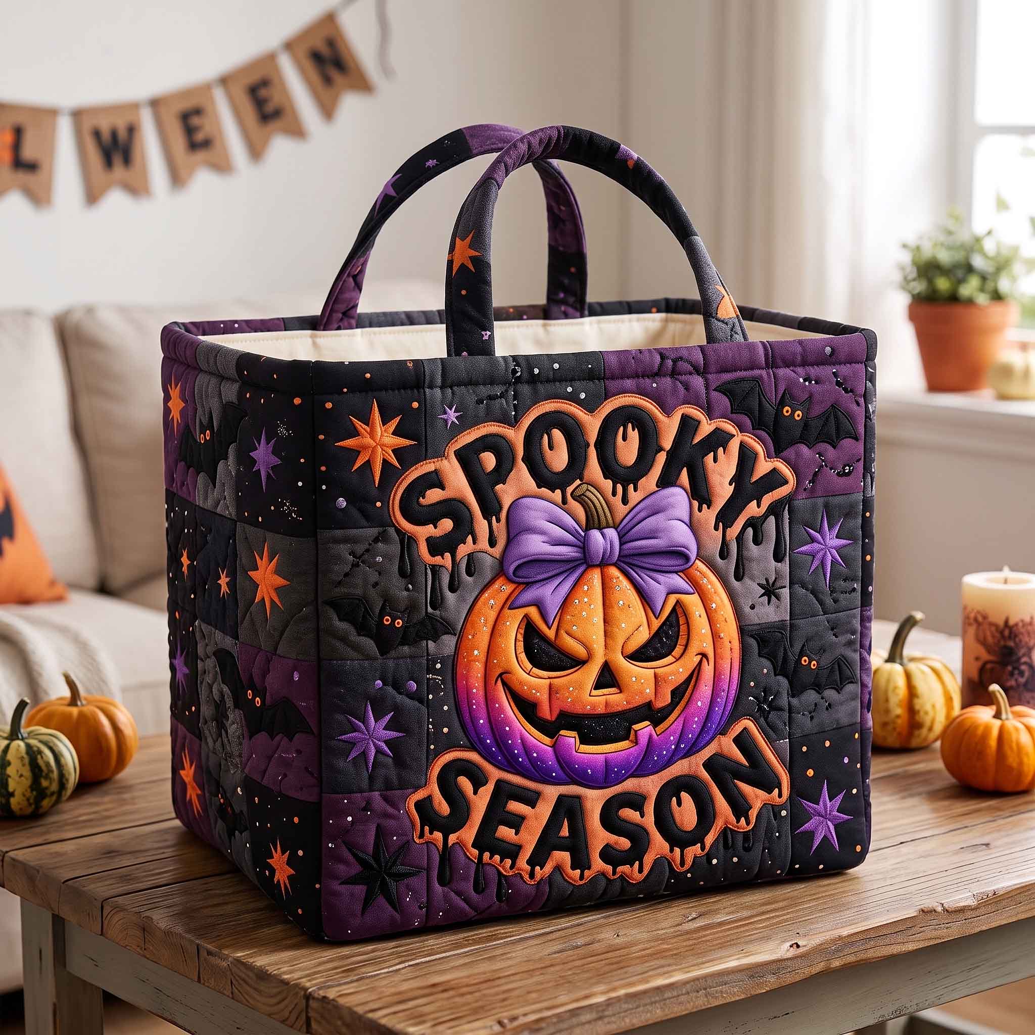 Spooky Season Quilted Storage Basket GFTOTP20615