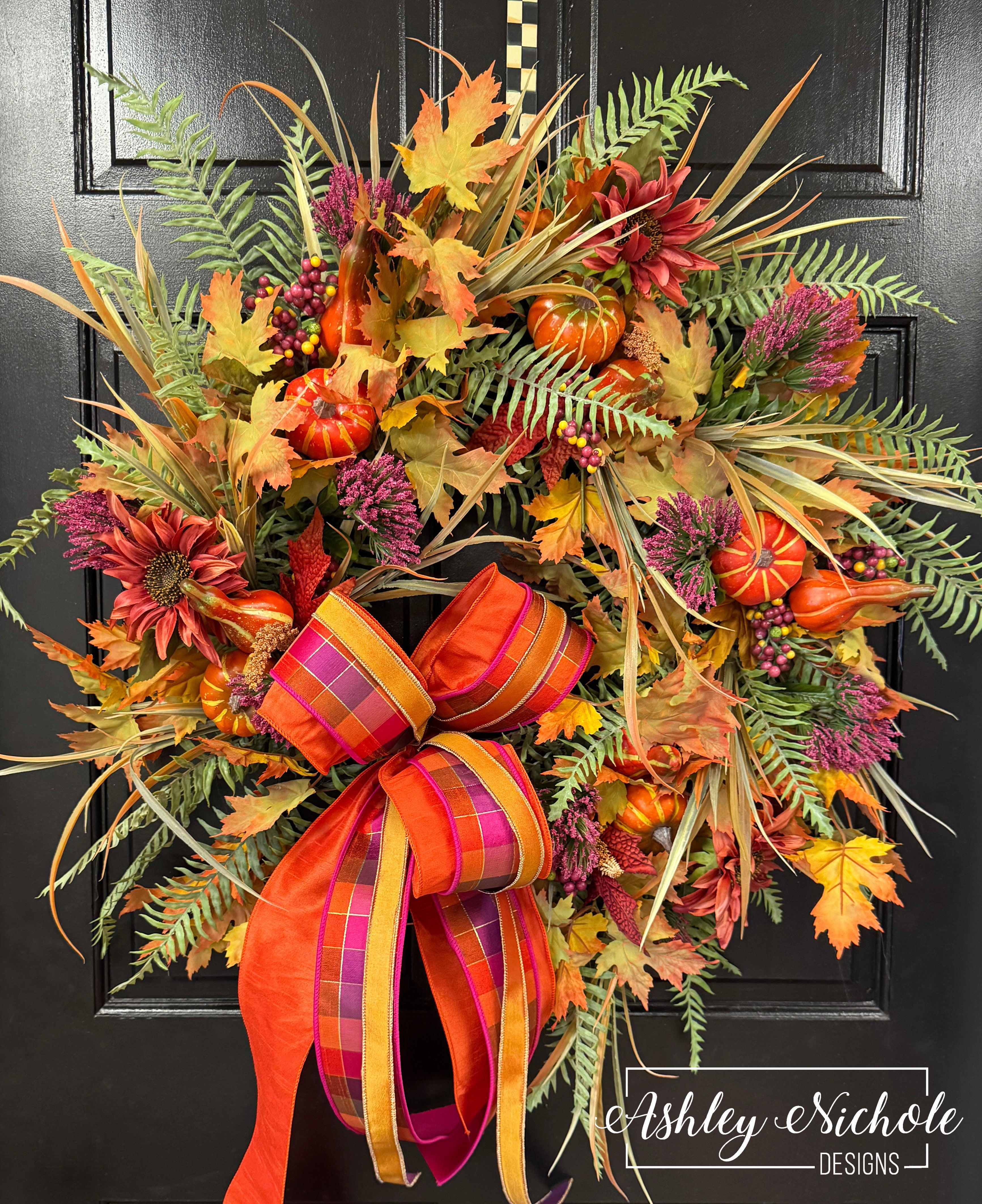 Gourd-geous Harvest Glow Wreath