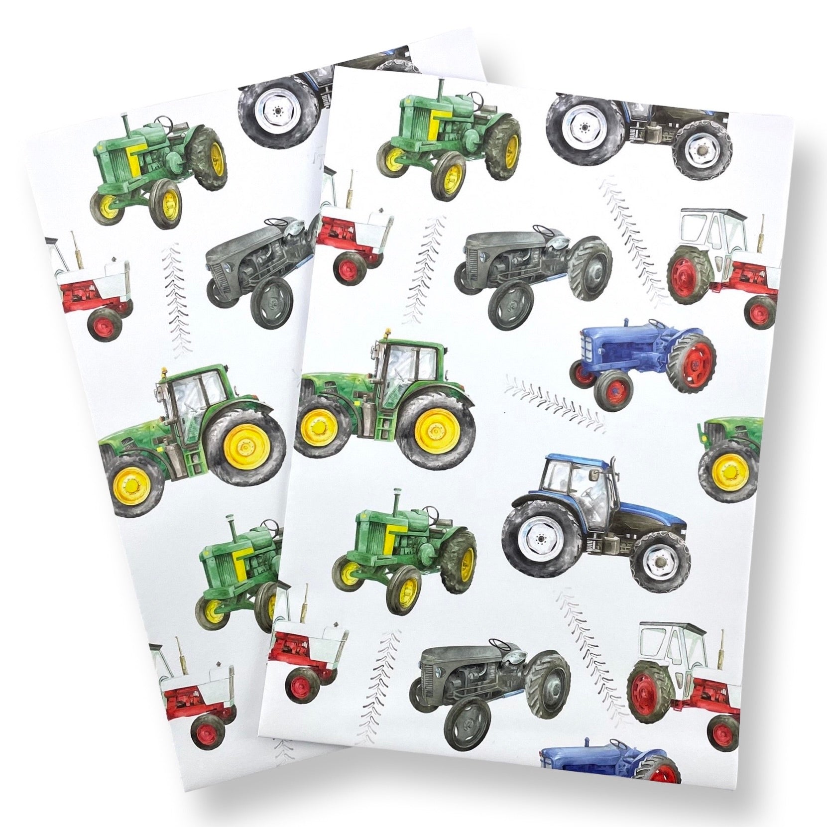 Tractor - Vintage and Modern - Recyclable and Recycled  Wrapping Paper and Tags