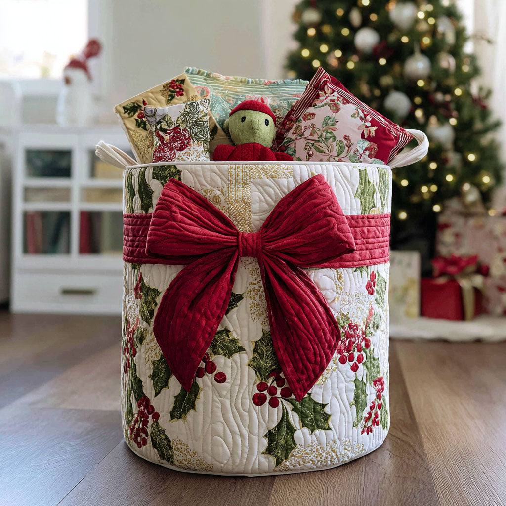 Chrisrtmas Quilted Laundry Basket NCU0QN032