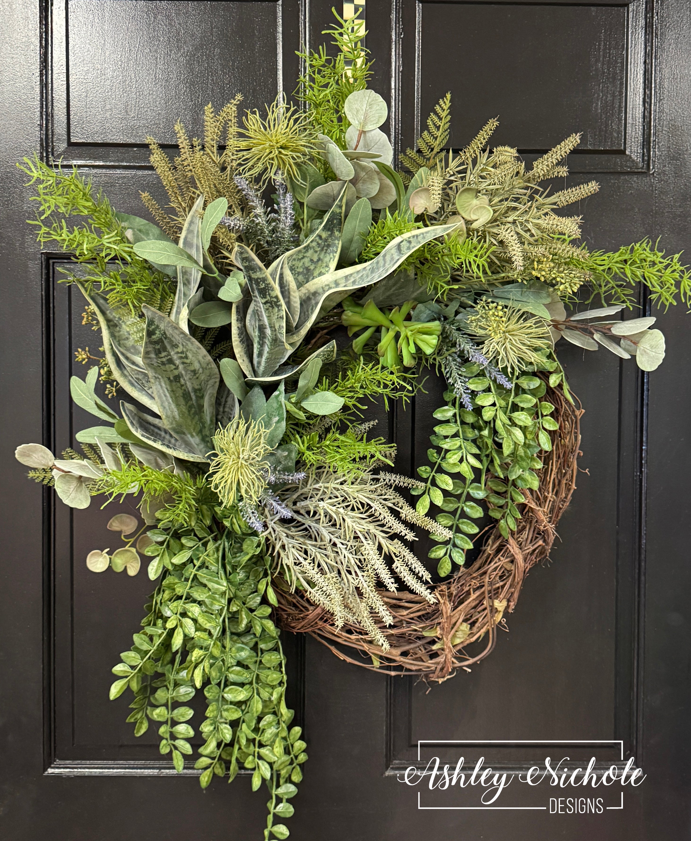 Nature's Whispering Greens Wreath