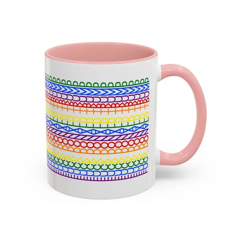 FDT Rainbow Hidden Meseage Tea Cup, Funny Meme FDT Trending Mug